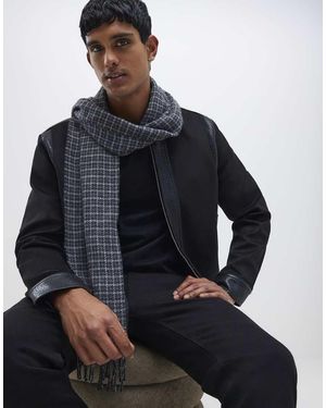 River Island Check Scarf - Blue