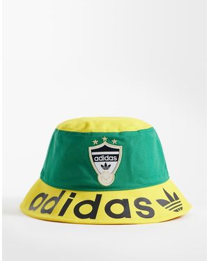 adidas Originals Cappello Da Pescatore Verde E Giallo Con Logo