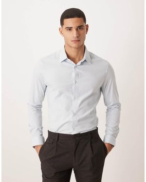 ASOS Easy Iron Royal Oxford Slim Shirt - White