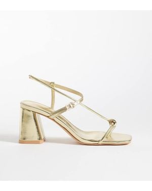 Glamorous Sandalen Met Blokhak En Metalen Detail - Wit