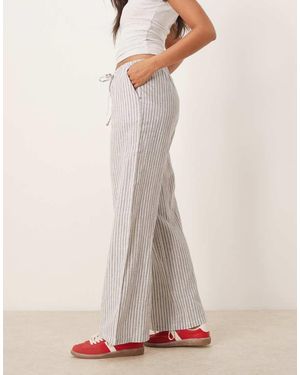 Gina Tricot Pantaloni A Fondo Ampio - Neutro