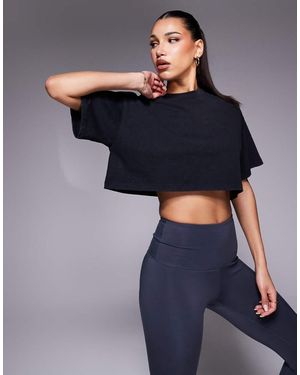 4505 Icon Heavyweight Cotton Cropped T-shirt With Quick Dry Finish - Blue