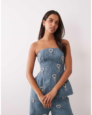 ASOS Top A Fascia - Blu