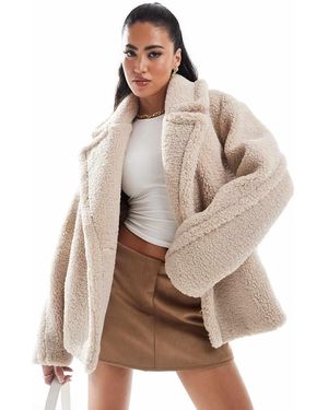 Forever New Chaqueta De Borreguito De -Blanco - Neutro