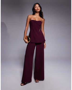 Forever New Bandeau Tailo Jumpsuit - Purple