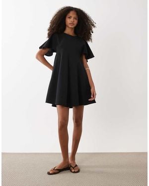 ASOS Smock T-shirt Mini Dress - Black