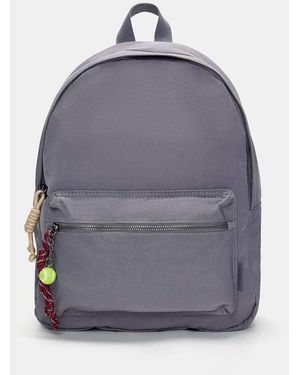 Pull&Bear Nylon Backpack With Charm - Grey