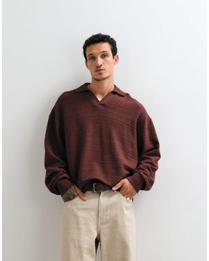 ASOS Oversized Boxy Polo - Brown