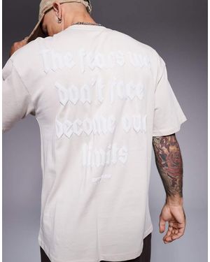 Sixth June Back Printed Quote T-shirt - Grey