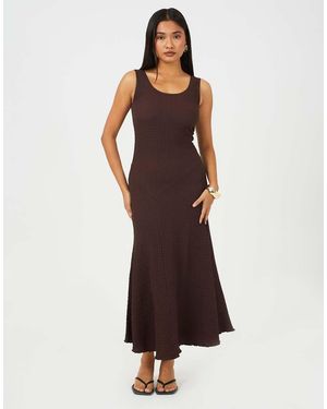 Brave Soul Textured Jersey Lace Strappy Fit And Flare Maxi Dress