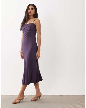 Mango Strappy Maxi Dress - Purple