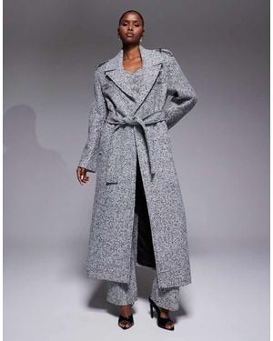 JLUXLABEL Savannah Formal Belted Coat Co-ord - Grey