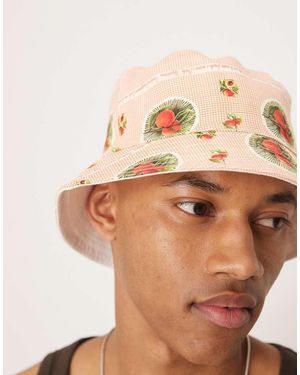 ASOS Omkeerbare Bucket Hat Met Vintage Fruitprint - Bruin