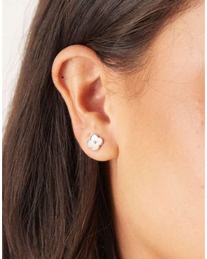 Accessorize Clover Stud Earrings - Black