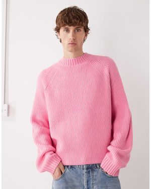 Collusion – kastiger strickpullover - Pink