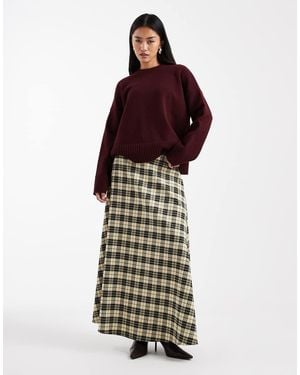 ASOS Circle Maxi Skirt - Red