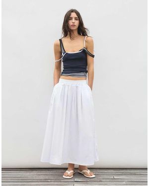 Pull&Bear Lange Caperok - Wit