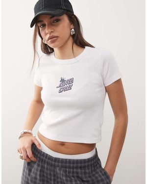 Santa Cruz Camiseta Blanca Con Diseño Encogido Flutter Flash De - Blanco