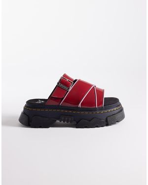 Dr. Martens Sandalias Escarlata De Charol Mattison De - Rojo