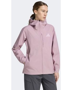 adidas Originals Terrex Multi 2.5 Layer Climaproof Rain Jacket - Pink