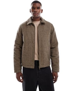 New Look Faux Wool Jacket - Brown