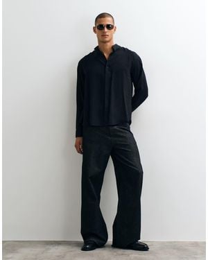 ASOS Camicia Henley Relaxed - Blu
