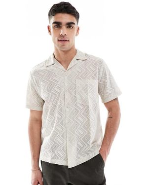 Only & Sons Resortoverhemd Van Kant - Wit