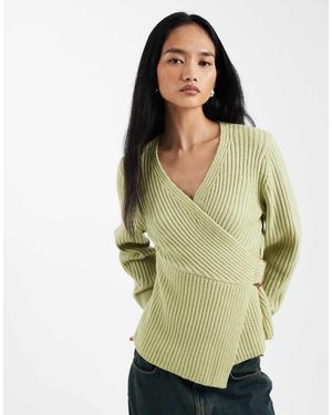ASOS Cárdigan Verde Cruzado De