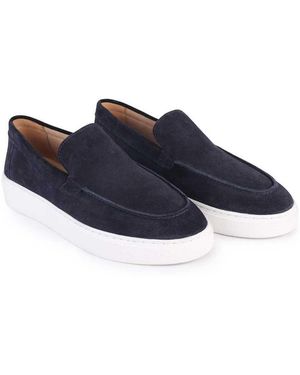 OFF THE HOOK Scottie Suede Leather Slip‑On Casual Loafers - Blue