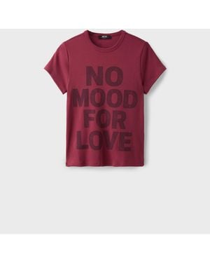 Stradivarius T-shirt mit print und kurzen ärmeln - Rot