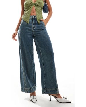 Urban Revivo Jean baggy à taille basse style skateuse - moyen délavé - Bleu