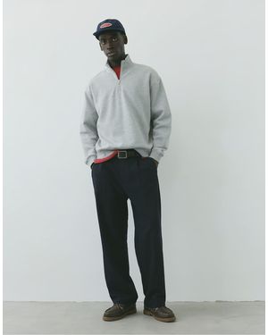Pull&Bear Pantaloni Sartoriali A Gamba Larga Color Cioccolato - Grigio