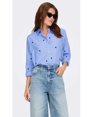 ONLY Camisa Azul Claro De