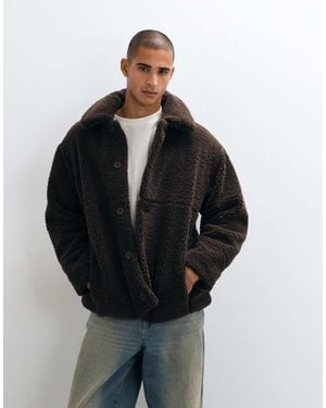 ASOS Oversized Coachjack Van Borg - Zwart