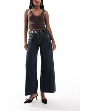 Urban Revivo Washed Wide Leg Jeans - Blue