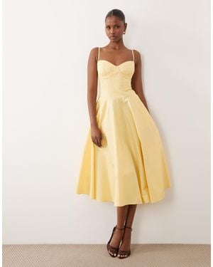 TFNC London – träger-midikleid aus baumwolle - Natur
