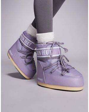 Moon Boot Botas Lilas De Nailon Icon Low Nylon De Moonboot-Morado