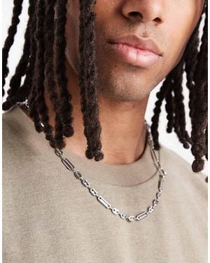 ASOS Collar De Cadena Combinada De Acero Inoxidable Resistente Al Agua Marina De - Neutro