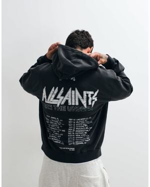 AllSaints Chromium oth hoodie mit grafiklogo und rückendruck - Schwarz
