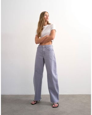 TOPSHOP Barrel High Rise Jean - Grey