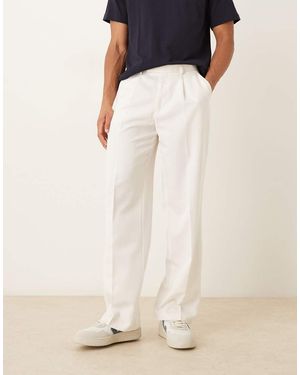 ASOS Smart Pleated Wide Leg Trousers - Black