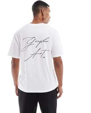 JJ Rebel T-shirt avec imprimé au dos - Blanc
