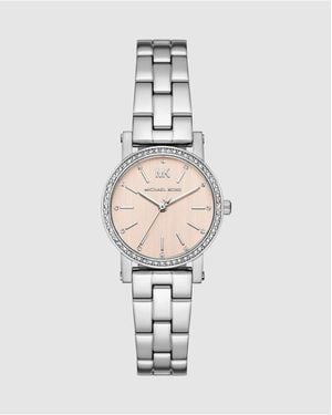 Michael Kors Corey Three-Hand Stainless Steel Watch - White