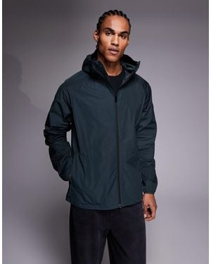 Barbour Peckett Zip Through Hooded Showerproof Jacket - Blue