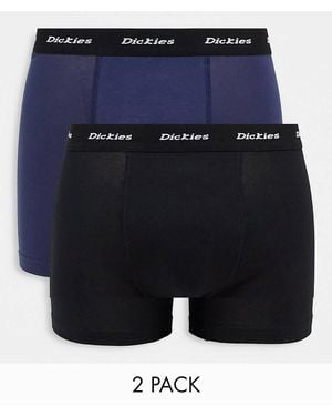 Dickies Pack De 2 Calzoncillos Negros Y De - Azul