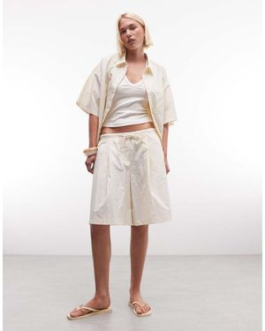 ASOS Longline Shorts - Natural