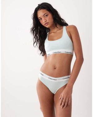 Calvin Klein Icon Cotton Modal Thong - Green