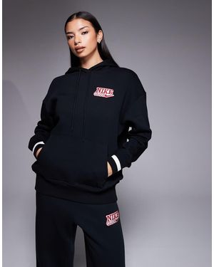 Nike Phoenix Fleece Oversized Hoodie With Back Graphic - Blue