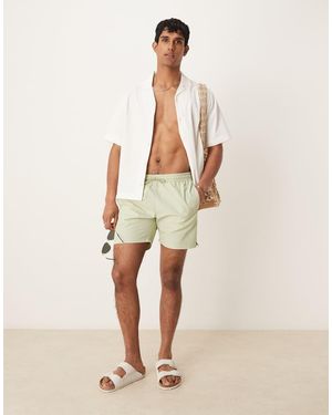 Mango Seersucker Swim Short - Natural