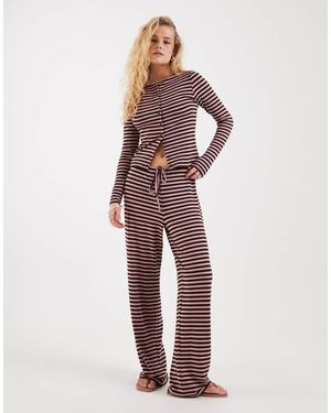 JJXX Soft Stripe Trouser Co-ord - Red